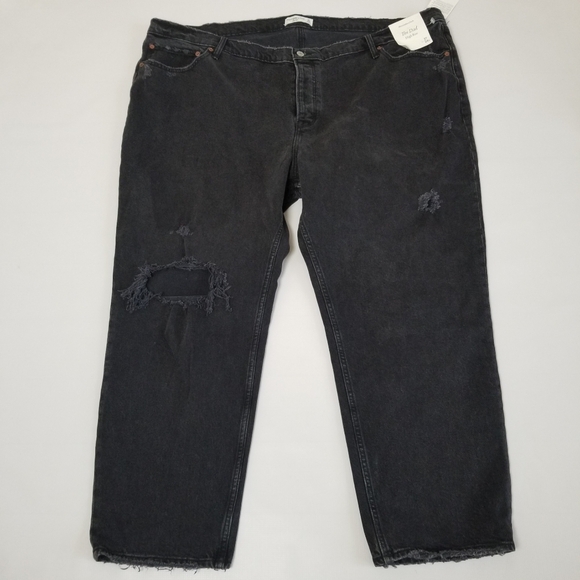 Abercrombie & Fitch The Dad High Rise Jeans Destructed Size 24 Short NWT - Picture 1 of 7
